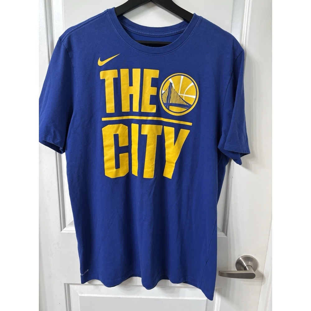 Golden State Warriors Shirt Womens L Blue NBA Basketball Stephen Curry Nike Tee